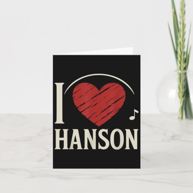 I Liebe Hanson Landkreis I Heart Hanson Karte (Vorderseite)