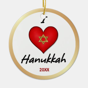 I Liebe Hanukkah Ornamente