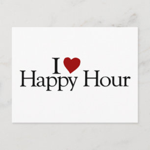 I Liebe Happy Hour Postkarte