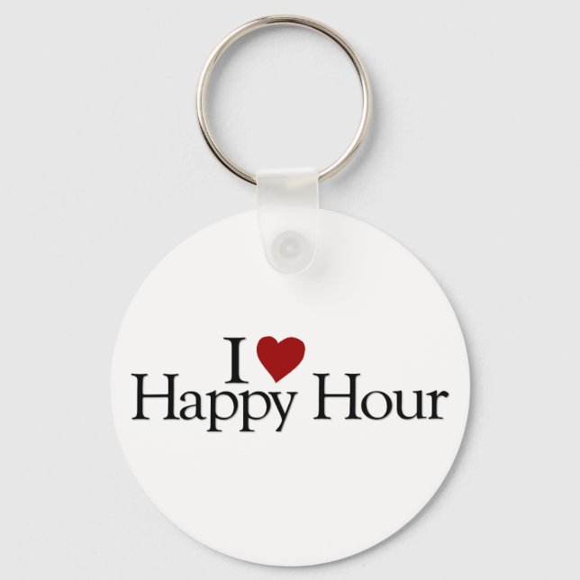 I Liebe Happy Hour Schlüsselanhänger (Vorderseite)