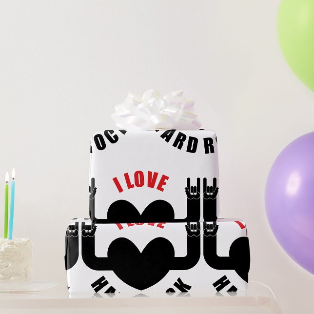 I Liebe Hard Rock Geschenkpapier (Von Creator hochgeladen)