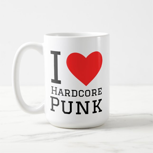 I Liebe hardcore Punk Kaffeetasse (Links)