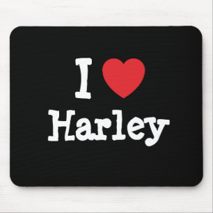 I Liebe Harley Herz Brauch personalisiert Mousepad