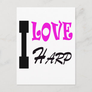 I Liebe Harp Postkarte