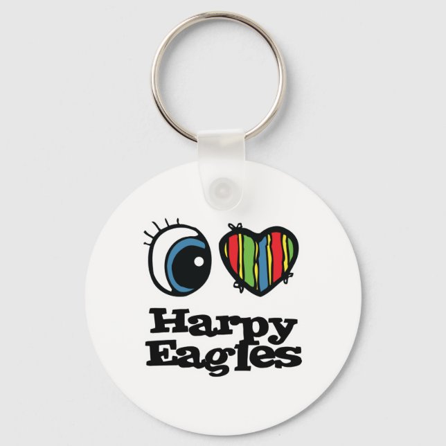 I Liebe Harpy-Adler Schlüsselanhänger (Vorderseite)