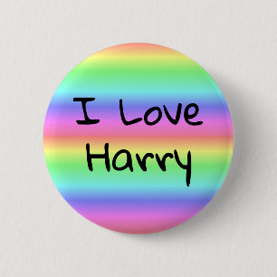 I Liebe Harry Rainbow Pride Button