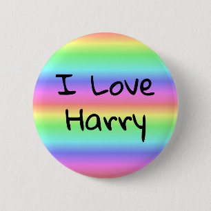 I Liebe-Harry-Regenbogen-Stolz-Knopf Button