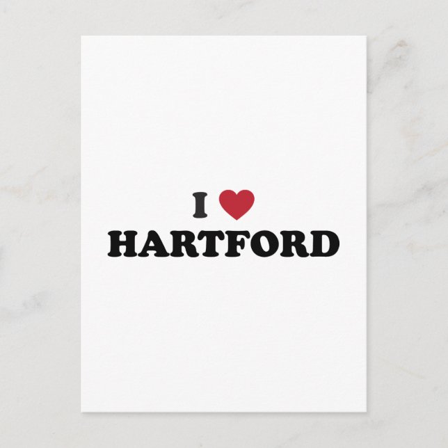 I Liebe Hartford Connecticut Postkarte (Vorderseite)