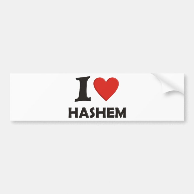 I Liebe Hashem Autoaufkleber (Vorne)