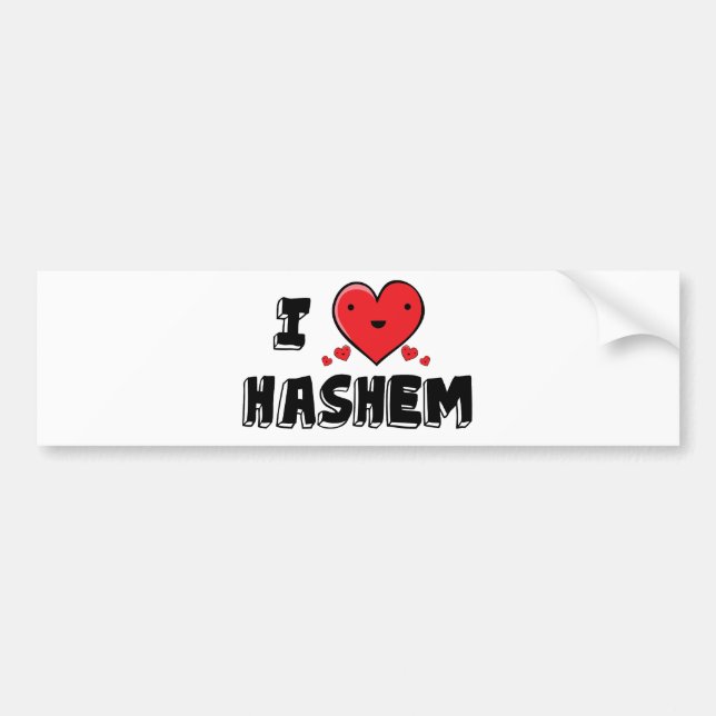 I Liebe Hashem Autoaufkleber (Vorne)