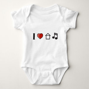 I Liebe-Haus-Musik Baby Strampler