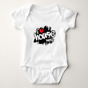 I Liebe-Haus-Musik Baby Strampler