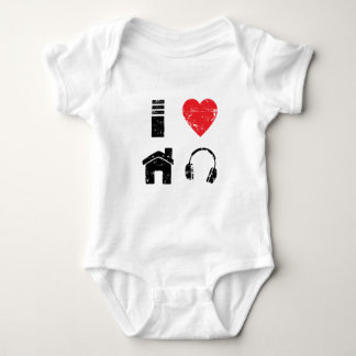 I Liebe-Haus-Musik Baby Strampler