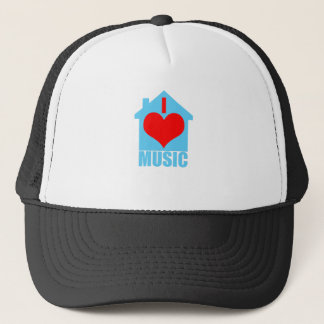 I Liebe-Haus-Musik - Herz-Haus Truckerkappe