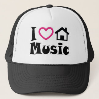 I Liebe-Haus-Musik-Hut Truckerkappe
