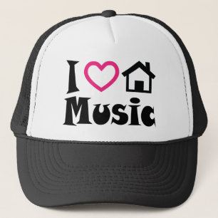 I Liebe-Haus-Musik-Hut Truckerkappe