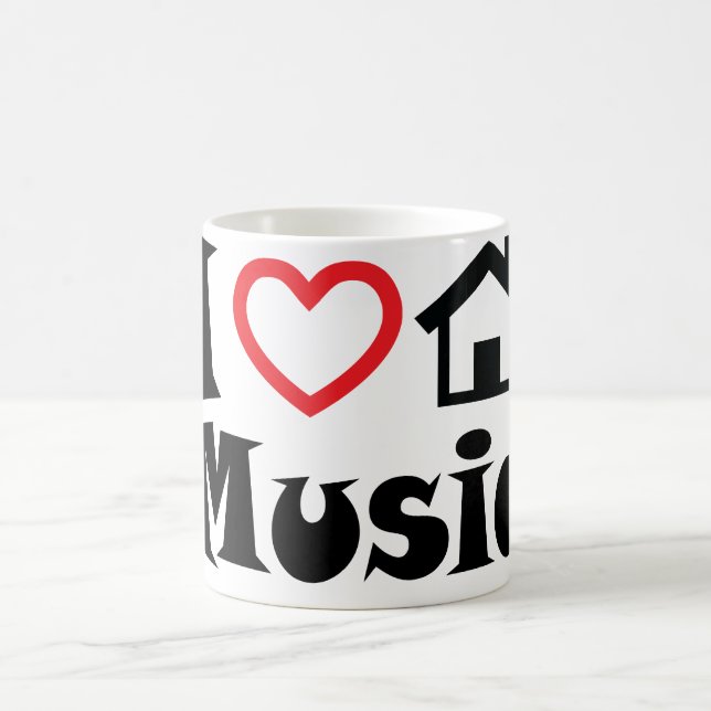 I Liebe-Haus-Musik Tasse (Mittel)