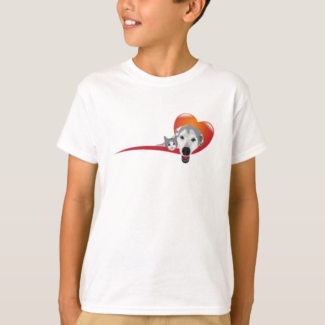 i Liebe Haustiere T-Shirt (Vorderseite)