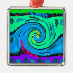 I Liebe Hawai.png Silbernes Ornament