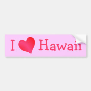 I Liebe Hawaii Autoaufkleber