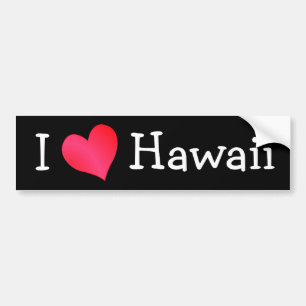 I Liebe Hawaii Autoaufkleber