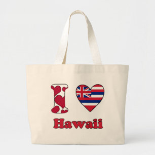 I Liebe Hawaii Jumbo Stoffbeutel
