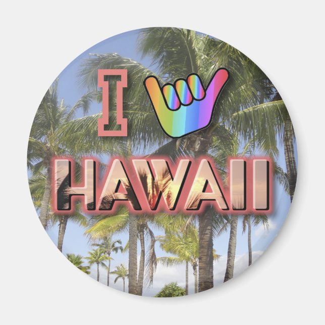 I Liebe Hawaii Magnet (Vorne)