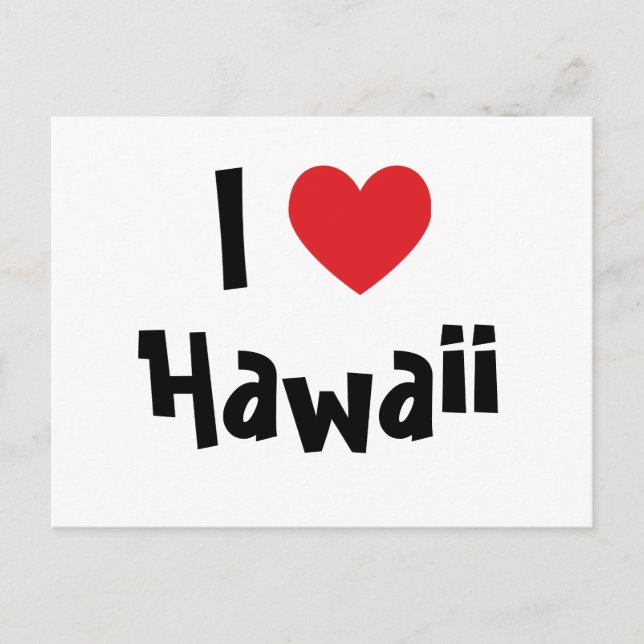 I Liebe Hawaii Postkarte (Vorderseite)