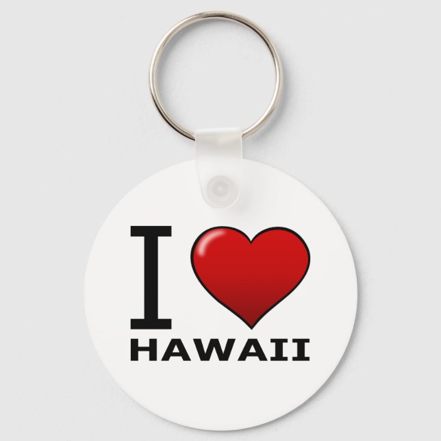 I LIEBE HAWAII SCHLÜSSELANHÄNGER (Vorderseite)