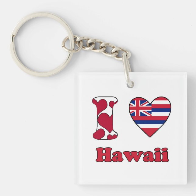 I Liebe Hawaii Schlüsselanhänger (Vorderseite)