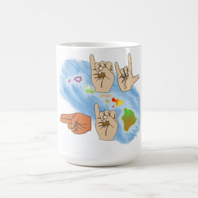I LIEBE-HAWAII-ZEICHEN-SPRACHgetränkeTasse Kaffeetasse (Mittel)