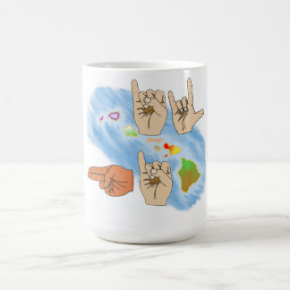I LIEBE-HAWAII-ZEICHEN-SPRACHgetränkeTasse Kaffeetasse