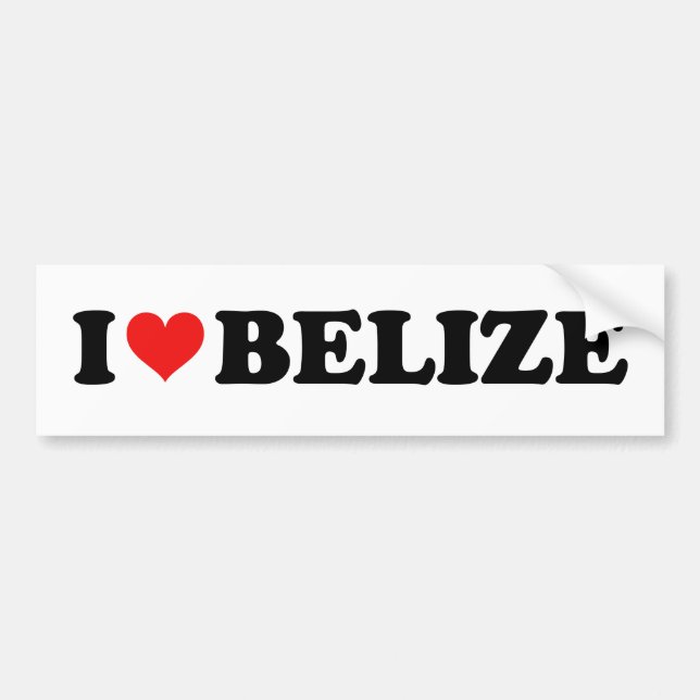 I Liebe Heart Belize Travel Souvenir Autoaufkleber (Vorne)