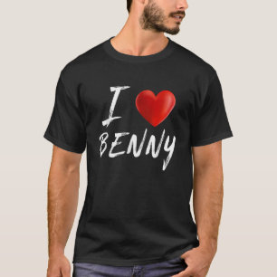 I Liebe Heart BENNY Familienname T Shirt