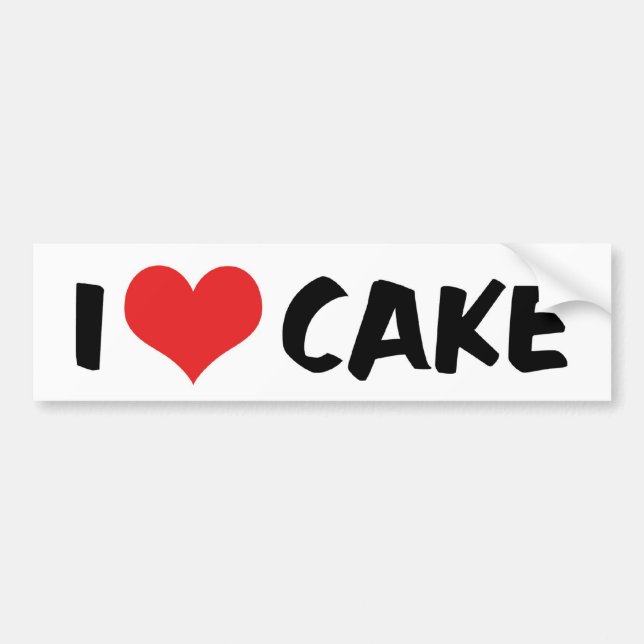 I Liebe Heart Cake - Cake Cookie Donut Lover Autoaufkleber (Vorne)