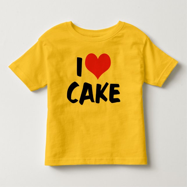 I Liebe Heart Cake - Cake Cookie Donut Lover Kleinkind T-shirt (Vorderseite)