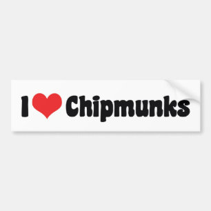I Liebe Heart Chipmunks - Chipmunk Lover Autoaufkleber
