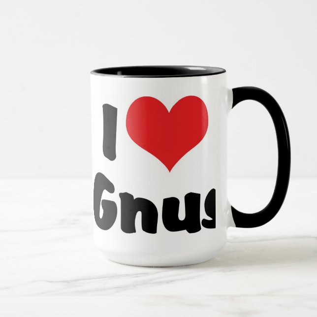 I Liebe Heart Gnus Tasse (Rechts)