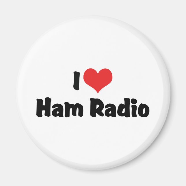 I Liebe Heart Ham Radio - Amateur Radio Lover Magnet (Vorne)