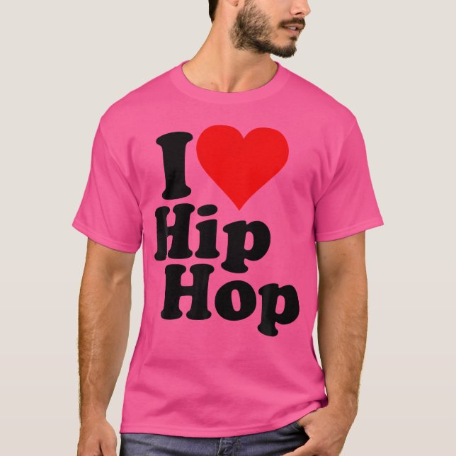 I Liebe Heart Hip Hop Rap T-Shirt (Vorderseite)