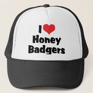 I Liebe Heart Honey Badgers Truckerkappe