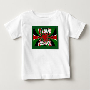 I Liebe Heart Kenya: Dynamische Flaggenkunst Baby T-shirt