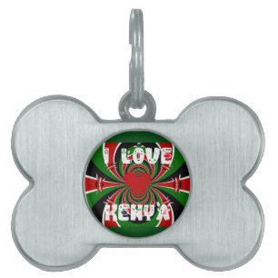 I Liebe Heart Kenya: Dynamische Flaggenkunst Tiermarke