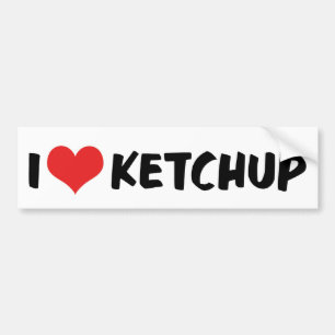 I Liebe Heart Ketchup - Catsup Lover Autoaufkleber
