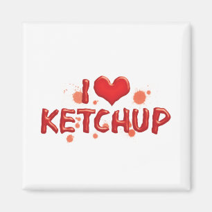 I Liebe Heart Ketchup - Catsup Lover Magnet