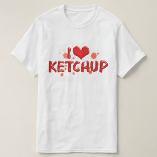 I Liebe Heart Ketchup - Catsup Lover T-Shirt