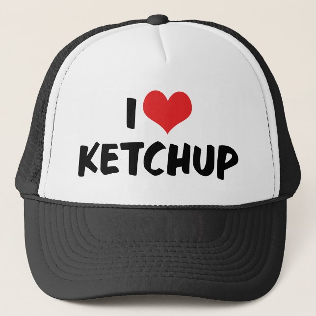 I Liebe Heart Ketchup - Catsup Lover Truckerkappe (Vorderseite)