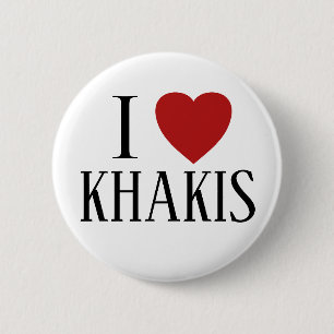 I Liebe Heart Khakis - lustiges halloween Kostüm Button
