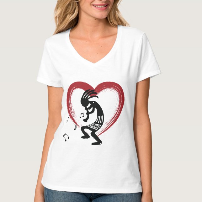 I Liebe Heart Kokopelli T-Shirt (Vorderseite)