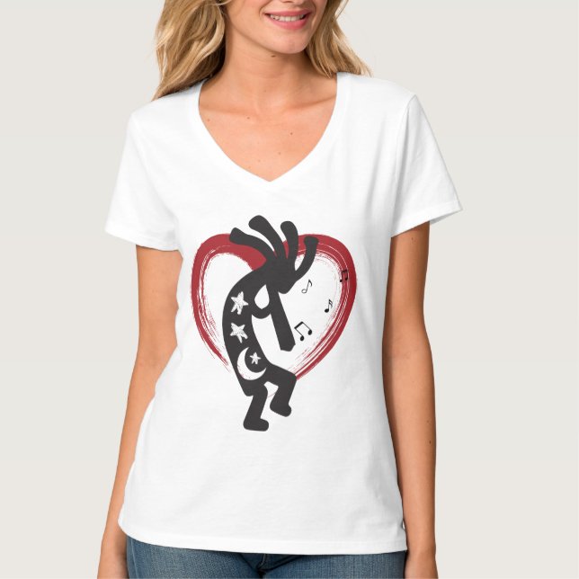 I Liebe Heart Kokopelli T-Shirt (Vorderseite)